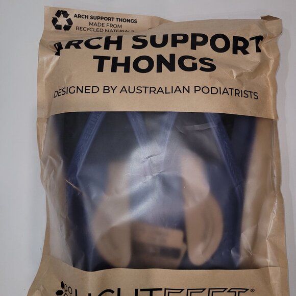 Lightfeet Arch Support Flip Flops New w/ Tags Navy Size EU 46-47 M 13 W 14 - Picture 11 of 15